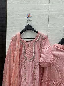 Pink Embroidered Kurta Set