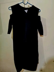 Cold Shoulder Black Dress