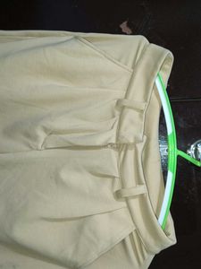 Elegant Beige Loose Fit Trouser
