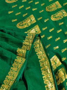 Green Crepe Silk Saree