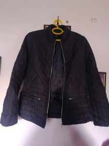 Black Puffer Jacket(Free Maroon Dress )