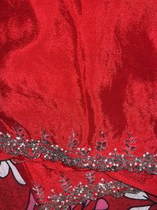 Red and Purple saree