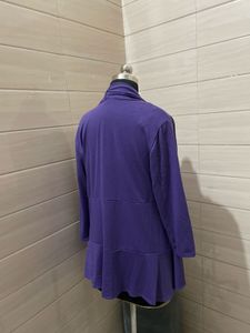 Oversized Purple Top &amp; Cardigan Set