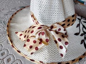 🤍💫Cream Asthetic Bow Hat 🤍