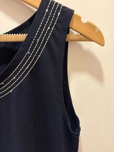 Beautiful Black Imported Top With Nice Embroidery