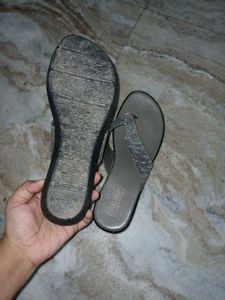 Elegant Silver Flip Flops