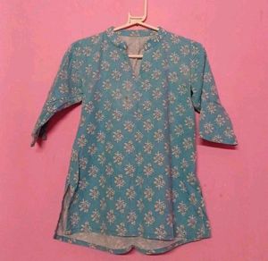 Blue Short Kurti
