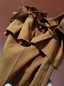 Ruffled Tan Mini Top