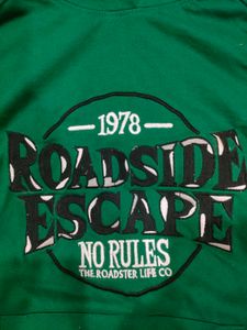 Roadster Green Graphic Print Hoodie