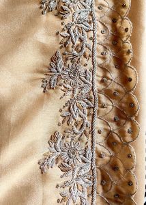 Jardogi Work Shimmer Saree