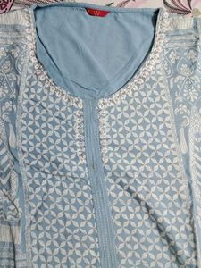 Elegant Blue Printed Kurti