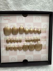 (Sale) Golden Press On Nails 4 Ur Toes- Legs