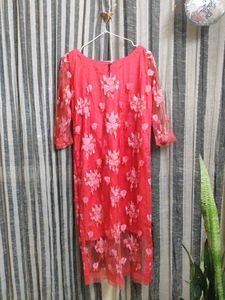 boat neck heavy work kurta