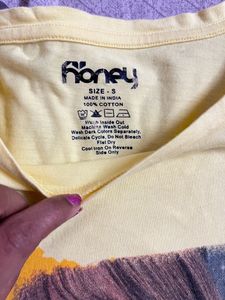 Yellow Printed Tshirt
