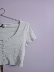 H&amp;M Crop Top - Lavender Colour