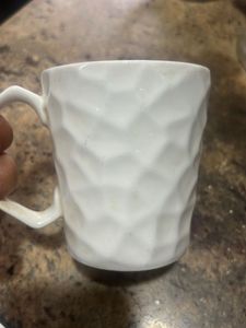 White Textured Mug