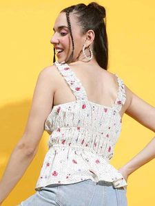 Floral Print Ruffled Top