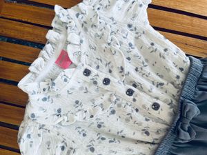 Adorable Floral Top &amp; Bloomer Set