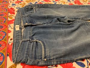 Embroidered Denim Capris