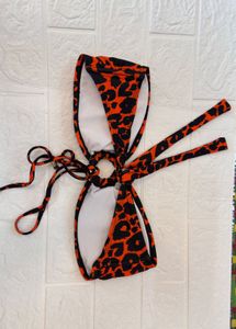 Leopard Print Bikini Top
