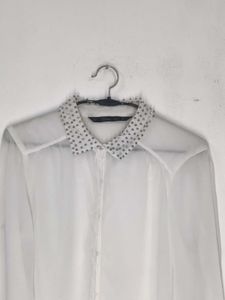 ZARA DIAMOND COLLAR SHIRT/TOP