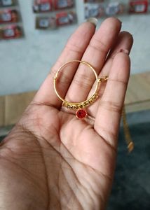 Totally New Red Nd Golden Semi Bridal Jwellery Set