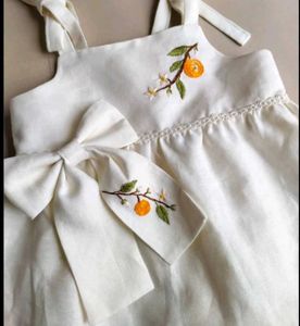 Embroidered Baby Dress with Bow