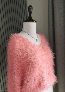 💥Price Drop💥V Neck Fur Oversized Sweater