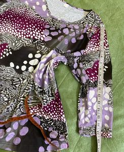 Patterned Purple Tunic Top