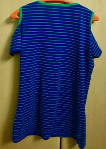 Blue Striped Queen Tee