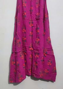 Pink Printed Halter Neck Kurta Set