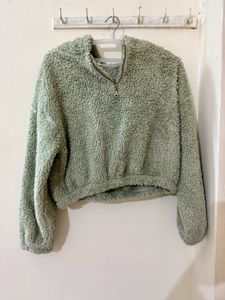 Sage Green Fuzzy Pullover
