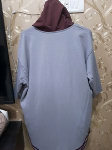 Drop Shoulder Hooded Tshirt