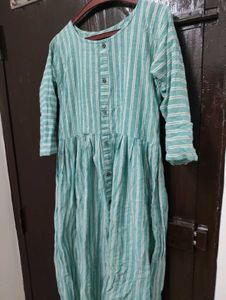 Striped cyan 🩵 with white stripe🤍 Dress