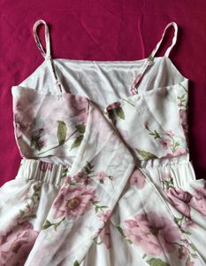White Floral Playsuit