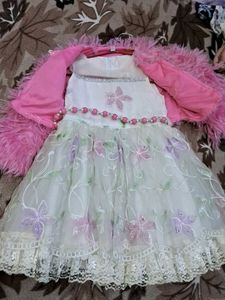 Cute Girls Party Dress with Jacket