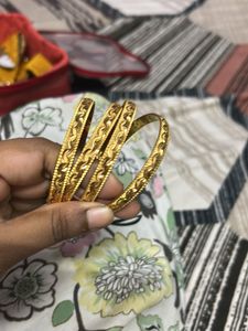 Gold-Plated Bangle Set