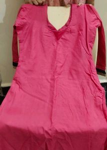 Pink Embroidered Kurti