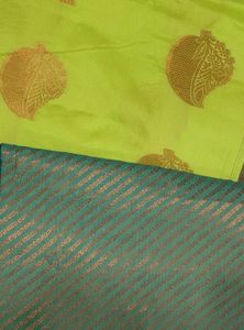 Lime Green &amp; Gold Saree