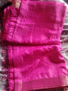 Solid Border Saree