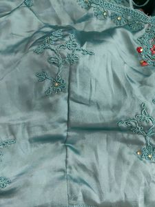Teal Net Lehenga Choli ( Women)