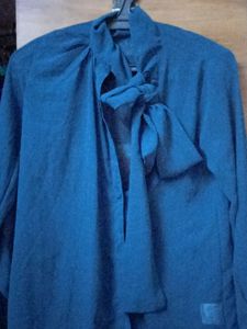 Classy Dark Sea Green Net Shirt