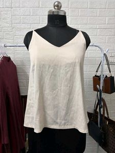 Sleek Cream Spaghetti Top