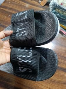 Black &#39;Style&#39; Slides - Size 10