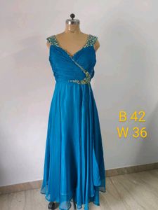 Teal Embellished Gown