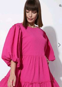 Newme Pink Midi Dress From Pluss