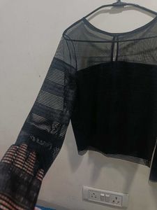 Sheer Black Top
