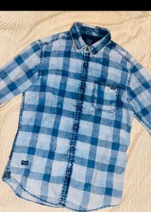 Mufti Blue Patterned Shirt