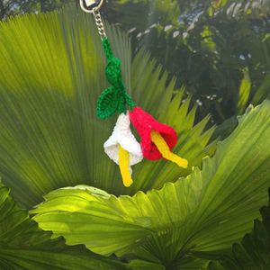 Crochet Flower Keychain