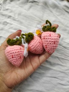 Crochet Strawberry Charms